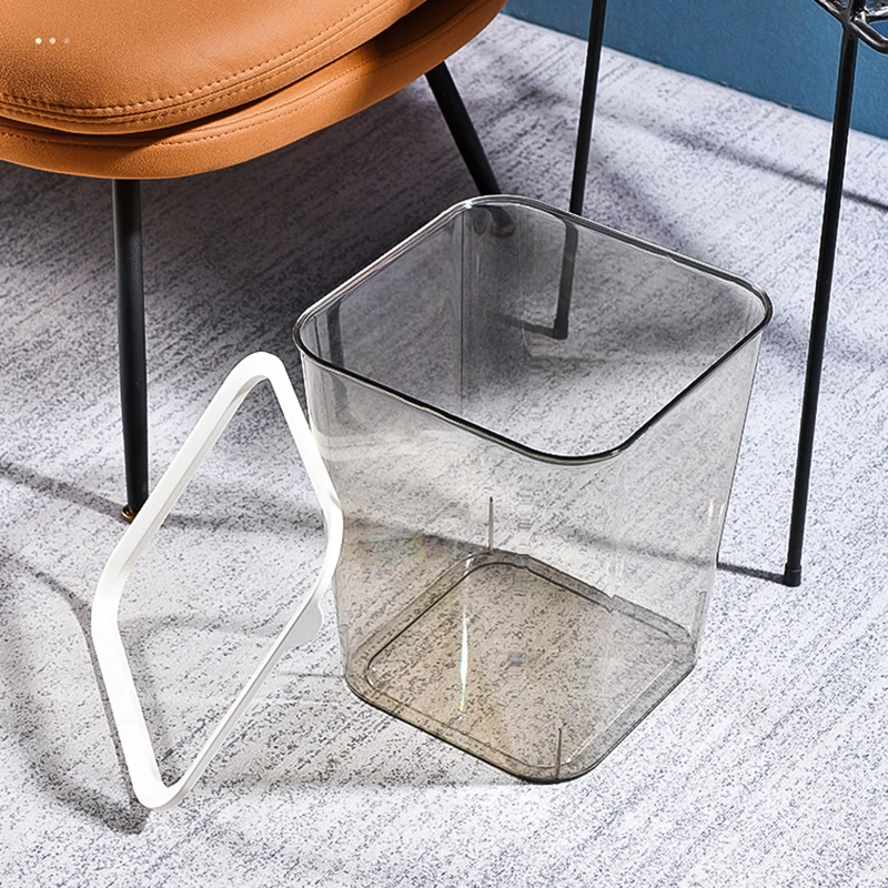 

Living Room Kitchen Trash Can Nordic Style Office Recycling Trash Can Plastic Modern Designer Cubo Basura House Accessories