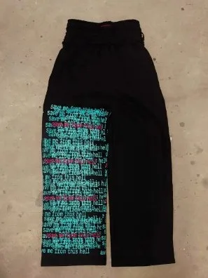 

Bla Printed Wide Leg Sweatpants Elastic Waist Casual Trousers for Men And Women Daily Wear Comfortable Polyester Pants