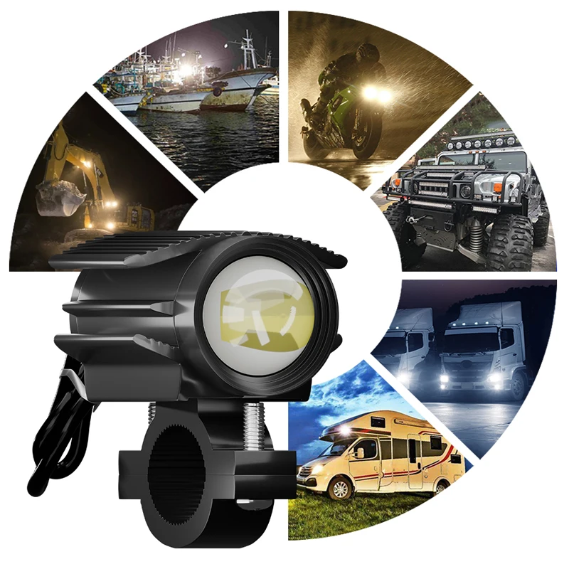 

12W Motorcycle light For Motorbike Offroad Front Auxiliary Super Bright Driving Led Light Headlight motorcycle accessories light