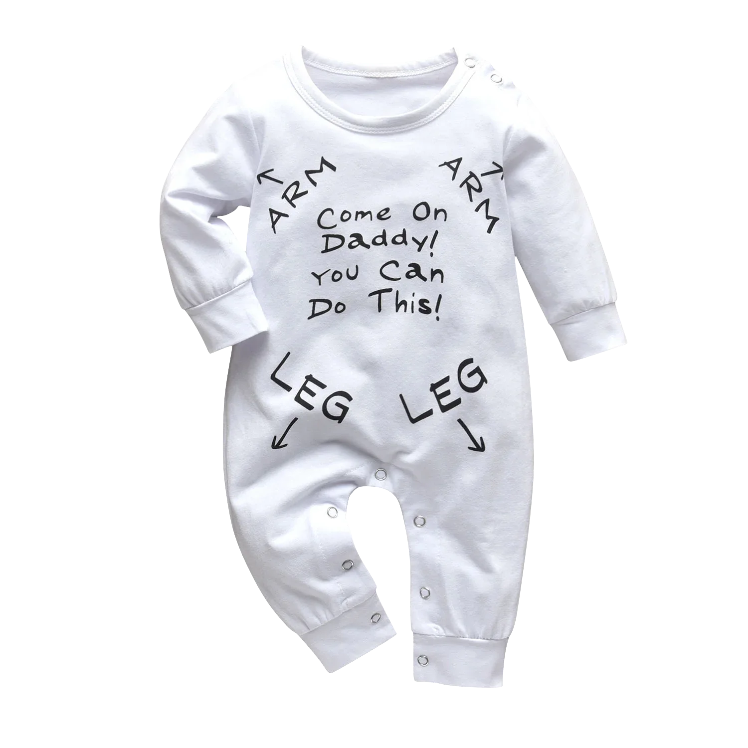 New Fashion Newborn Infant Baby Boy Romper Jumpsuit Playsuit Clothes Cotton Letters Printed Baby Boy 1PCS Crawling Clothing