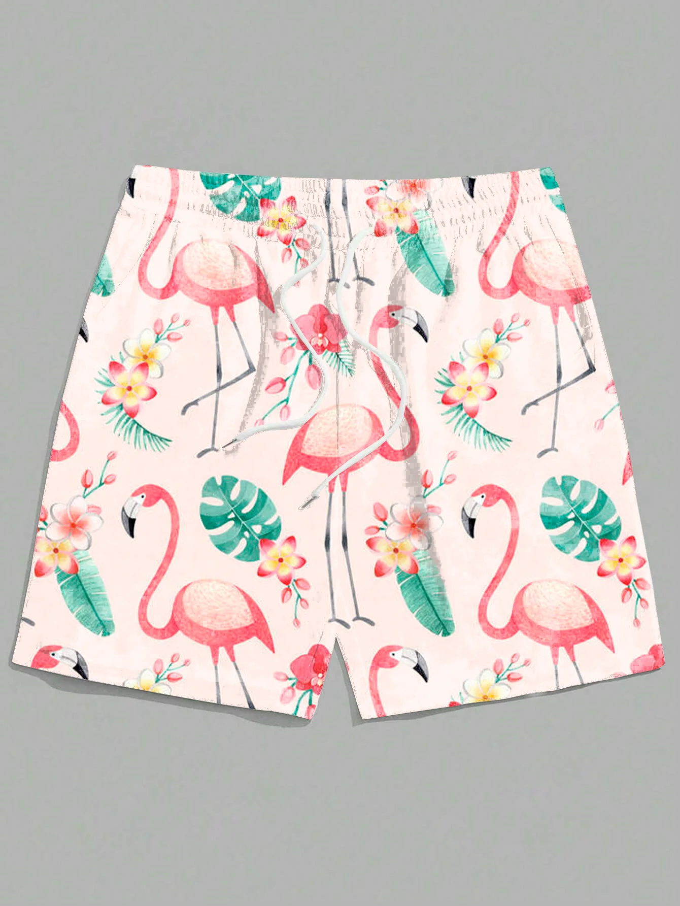 3D-Printed Men's Resort Shorts - Ultra-Vivid Tropical Paradise Prints With Palm Trees & Exotic Flowers