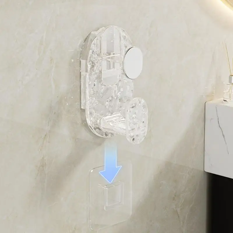 Wash Basin Hook Multifunctional Adhesive Hooks Punch-free Organizer For Bathroom Kitchen Bathroom Hooks