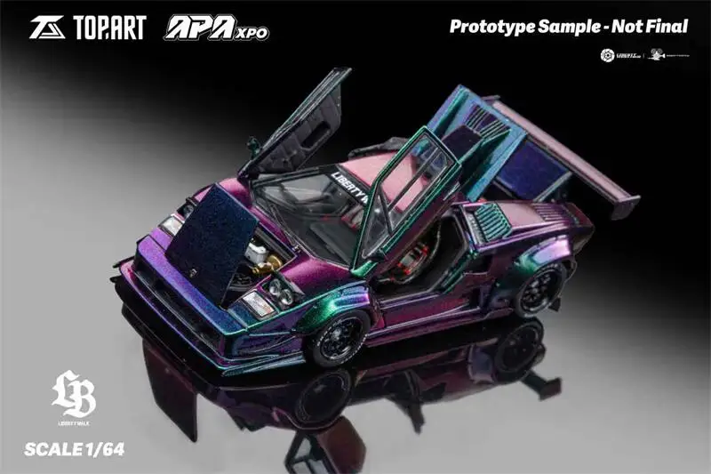 Top.Art 1:64 LBWK Countach chameleon APA xpo 2025 Die-Cast Car Model Collection Miniature