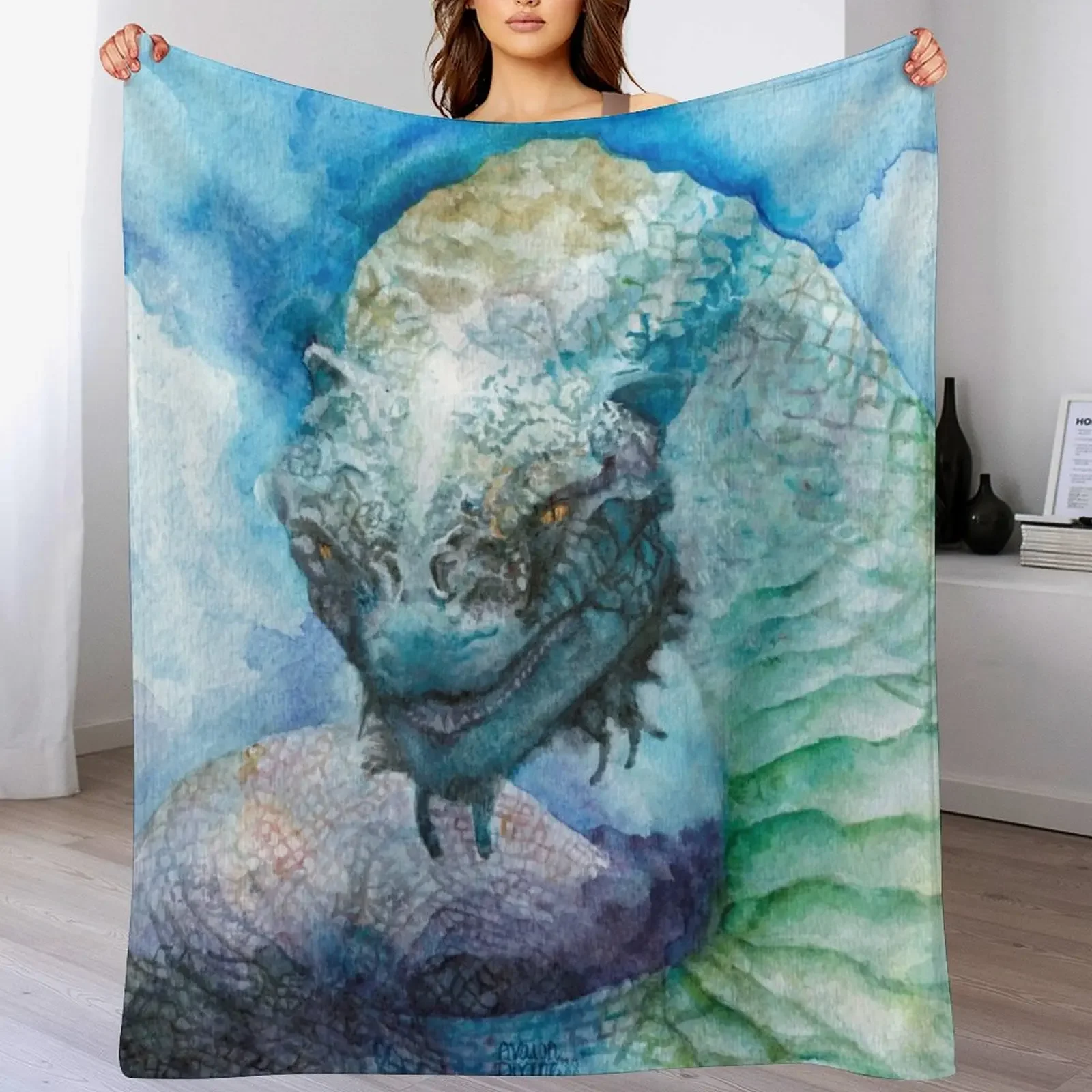 

Jrmungandr: The World Serpent Throw Blanket Bed linens Plush halloween Sleeping Bag Blankets