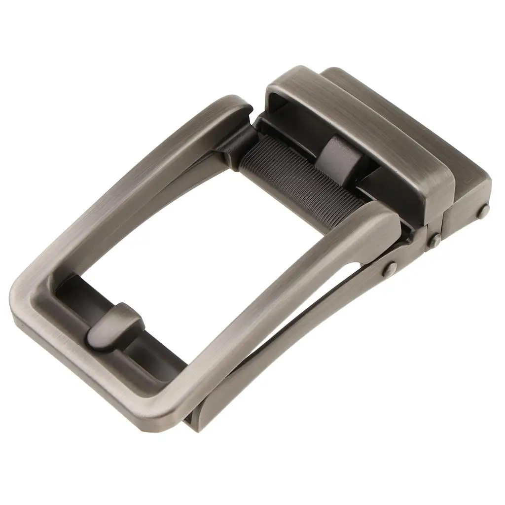 الرجال سبيكة حزام السقاطة التلقائي الشريحة مشبك استبدال رمادي فاتح أسود #4