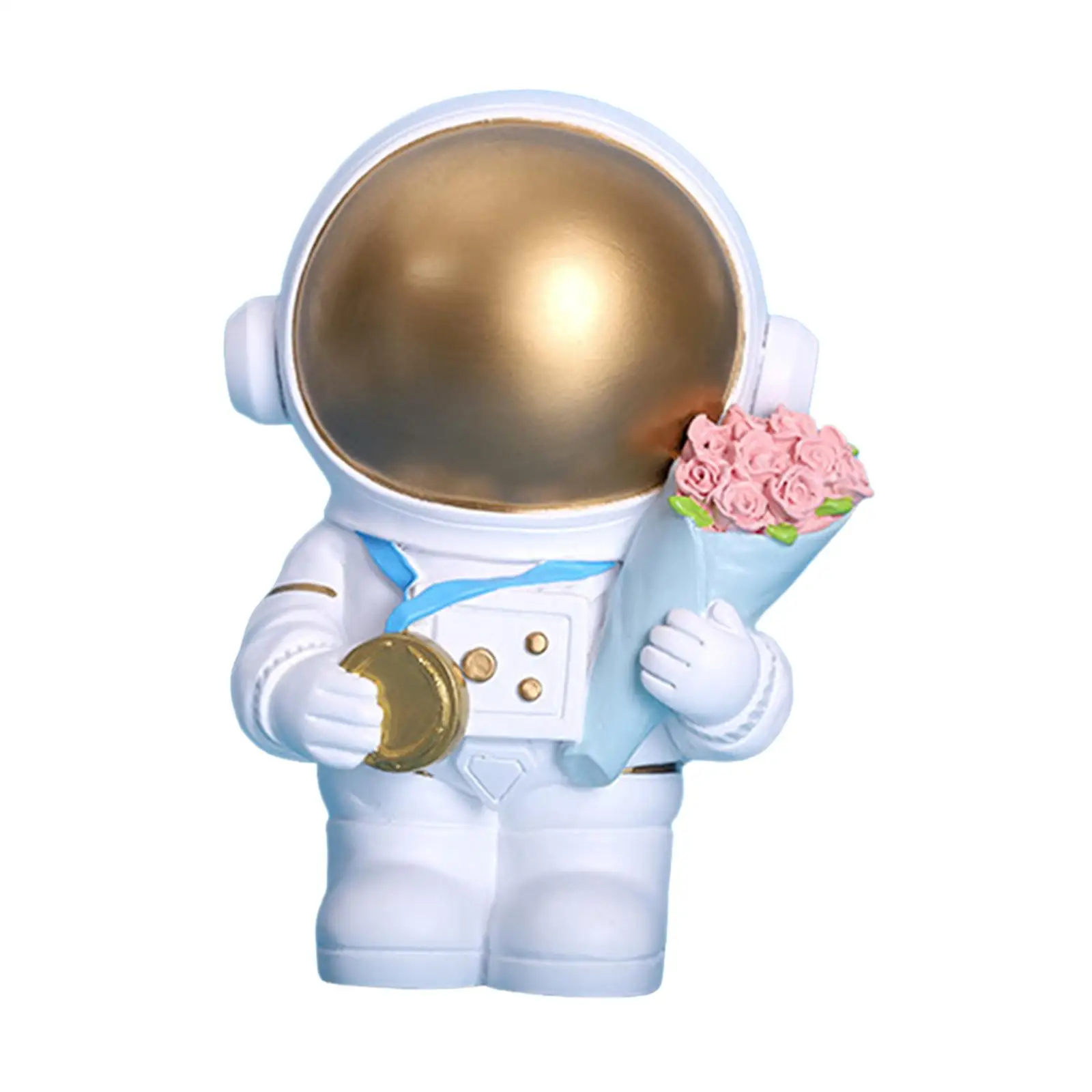 Spaceman Statue Housewarming Gift Ornament for Tabletop Bookshelf Home Decor
