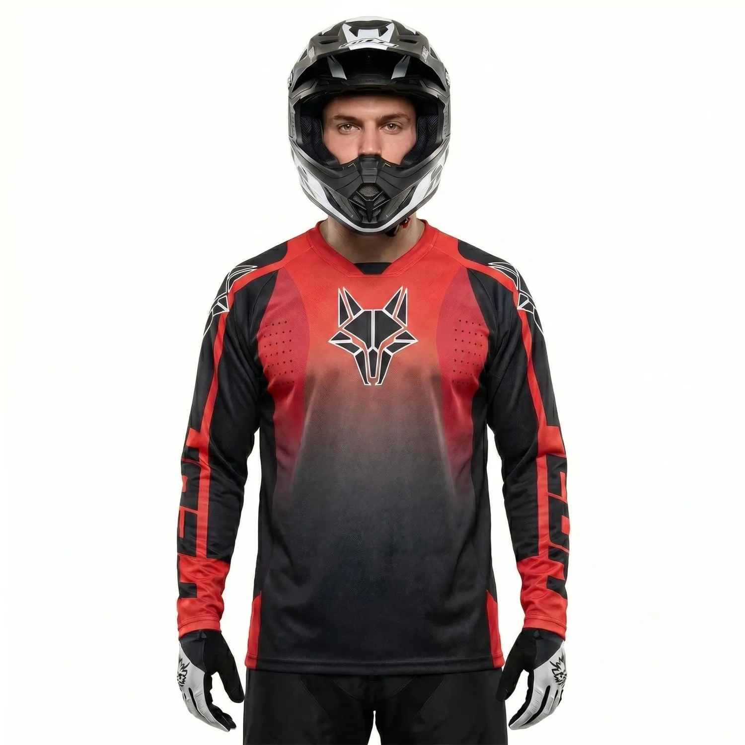 Hot Selling Men's Motocross Jersey Quick Dry Breathable Long Sleeve Loose Fit MTB Dirt Bike Downhill Off Road Racing Riding Top