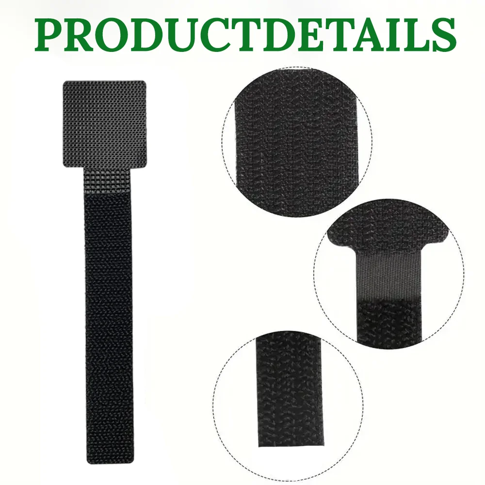 Hook and loop cable ties, self-adhesive cable management straps, reusable, suitable for under desks, homes, and offices