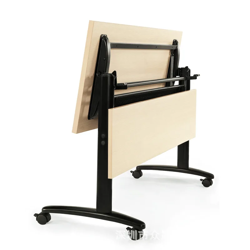 Folding training tables and chairs Steel and wood student desks and chairs Wholesale combination Conference study table rack