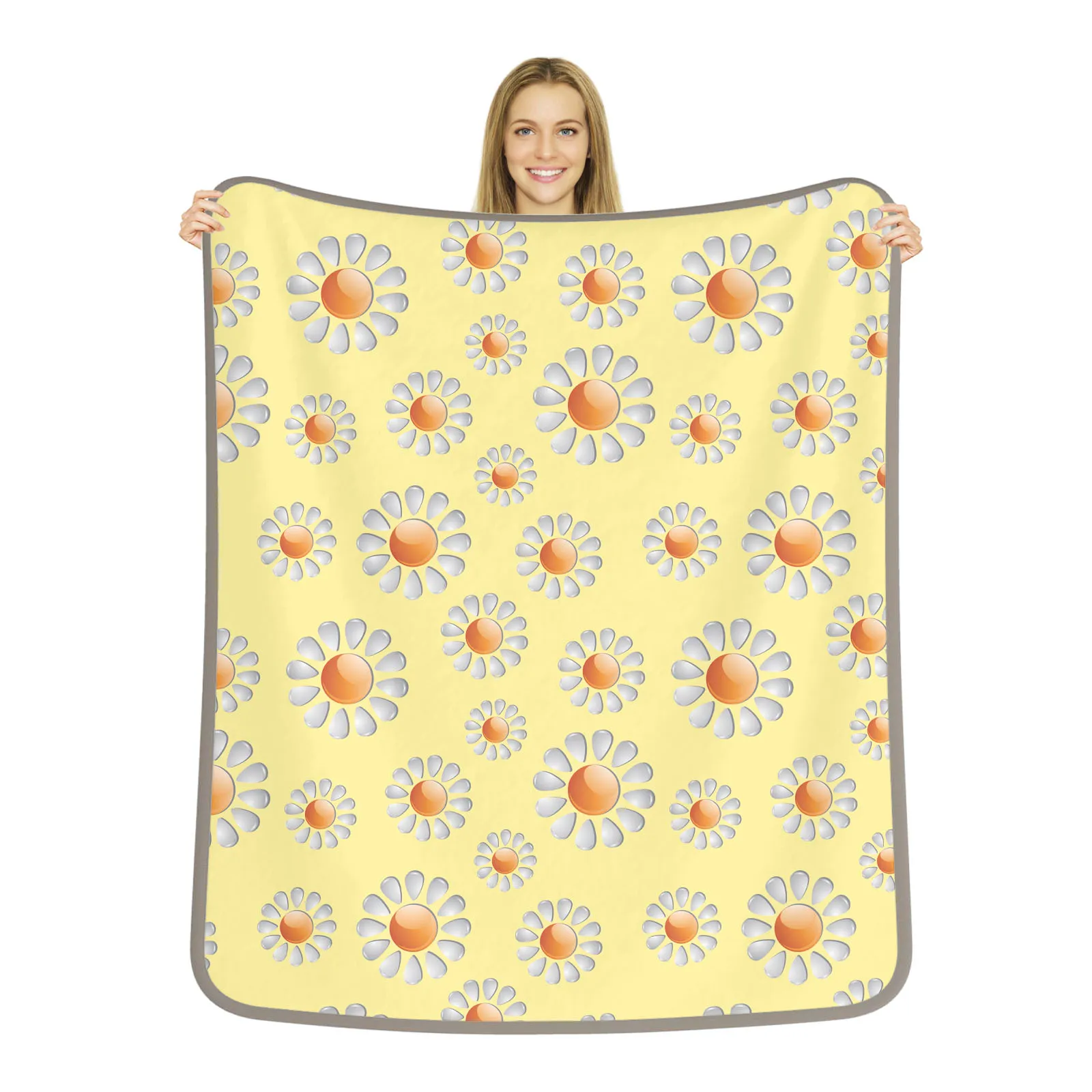 

Daisy Flower Cooling Blanket for Night Sweats Heat to Keep Adults Children Cool on Nights Lightweight Couch Sofa Throw Blanket