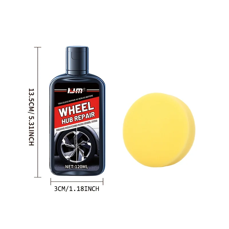 Wheel Hub Repair Kit, Includes Polishing Agent, Suitable for Scratch, Wear and Discoloration Repair - Refurbish Rims, Remove image 6