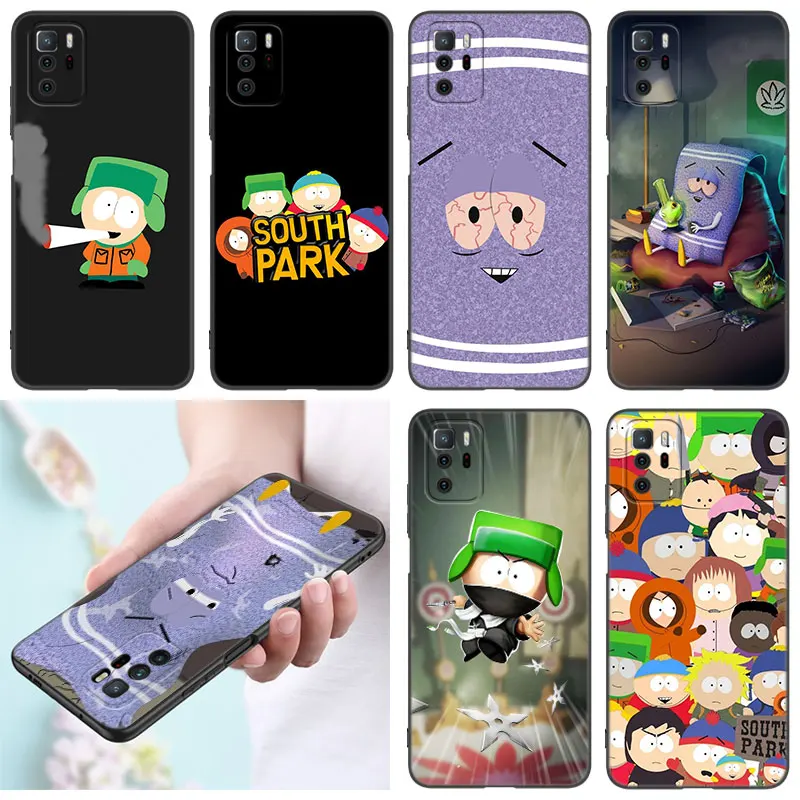 Funny S-South Park Black Silicone Phone Case For Xiaomi Redmi Note 10 11 11S 12 13 Pro 4G Plus 11T 5G 10S 12S