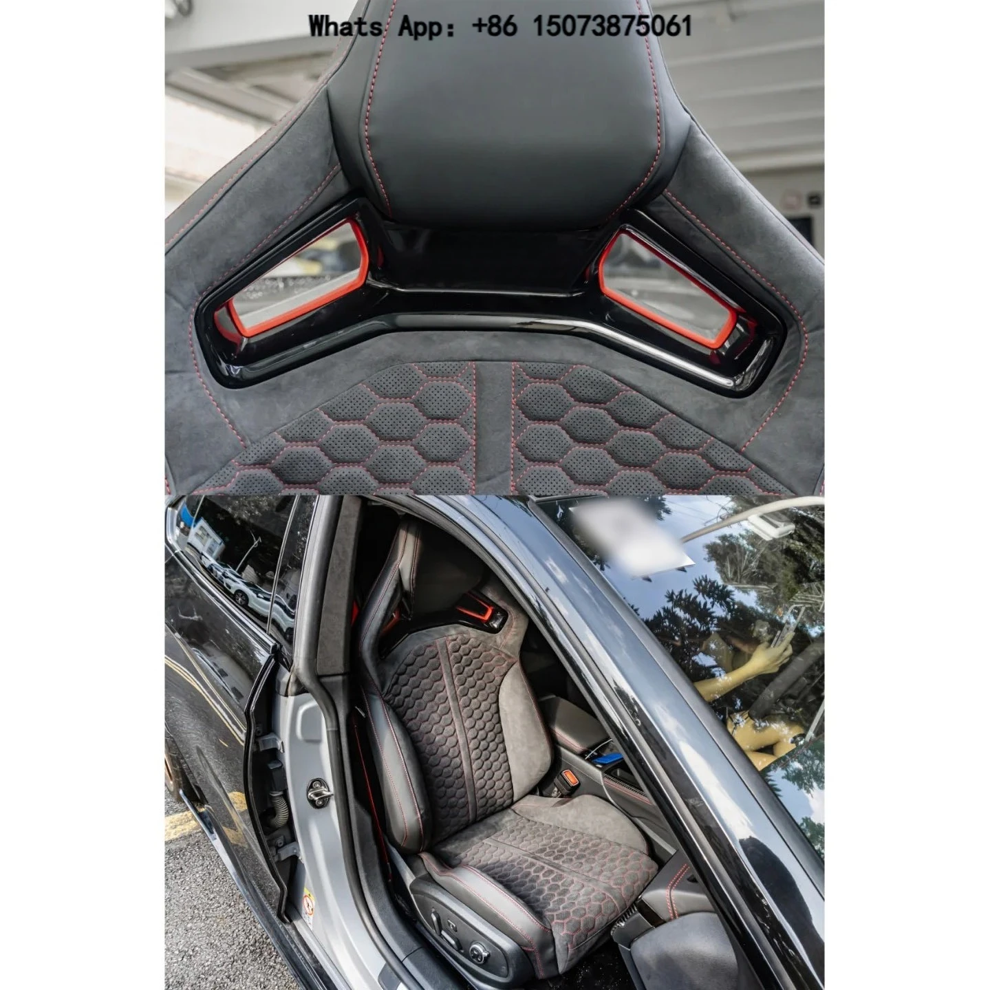 Customized Designed Adjustable Universal Black Sport Carbon Fiber Racing Car Bucket Chair Seat Made in China