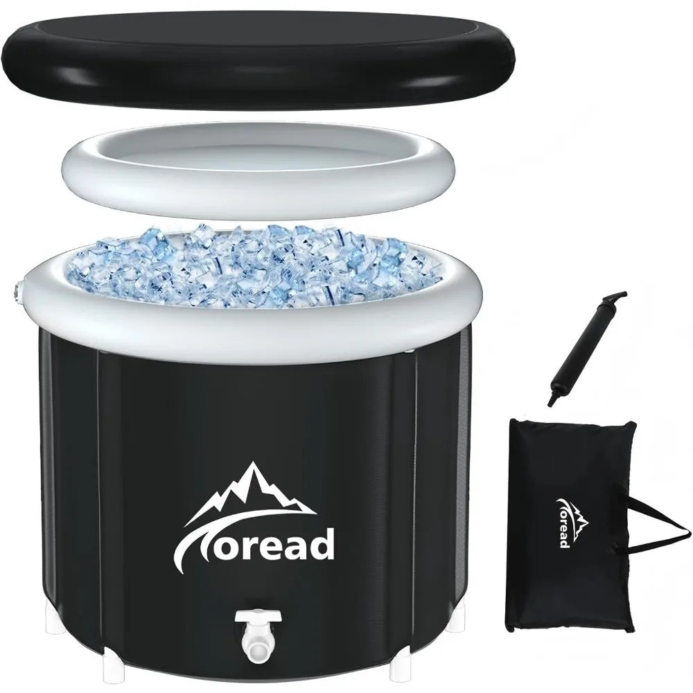 

Toread XL Ice Cold Bath Tub-112gal Portable Cold Plunge Tub with Carry Bag for Athletes-Foldable Cold Therapy Bathtub Outdoor fo