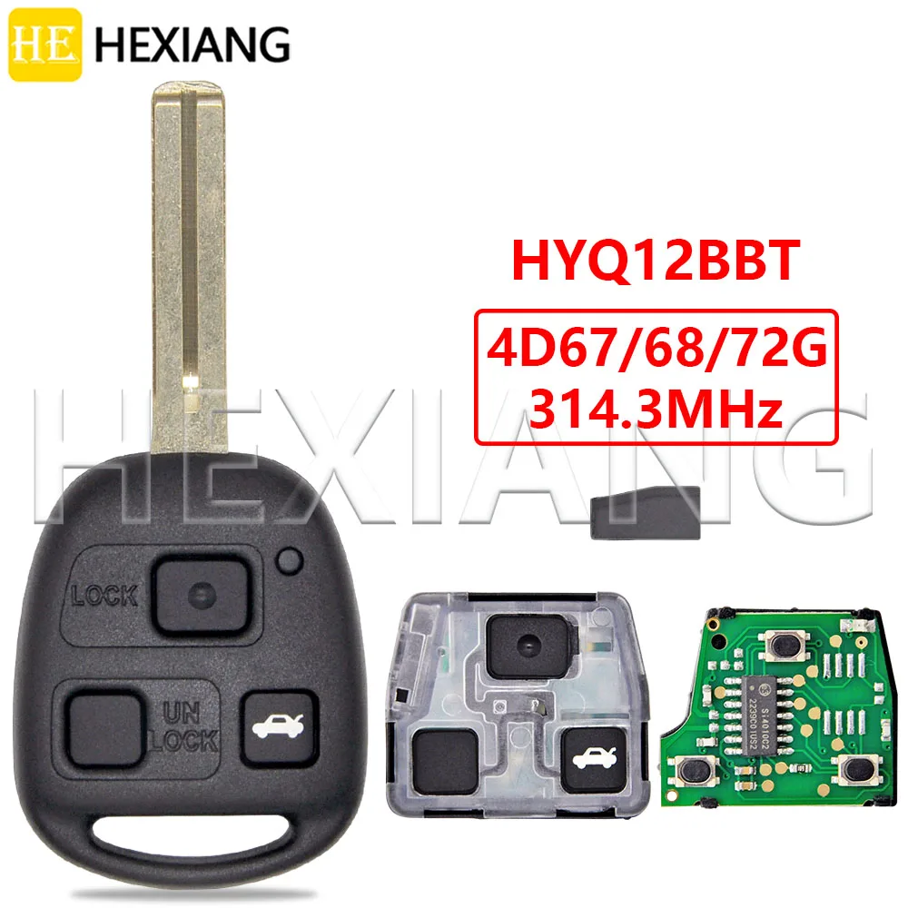 

HE Car Remote Key 89070-48821 For Lexus RX330 RX350 RX400H LS430 ES330 SC430 2004-2010 HYQ12BBT 314.3MHz 4D67/68/72 G Chip TOY40