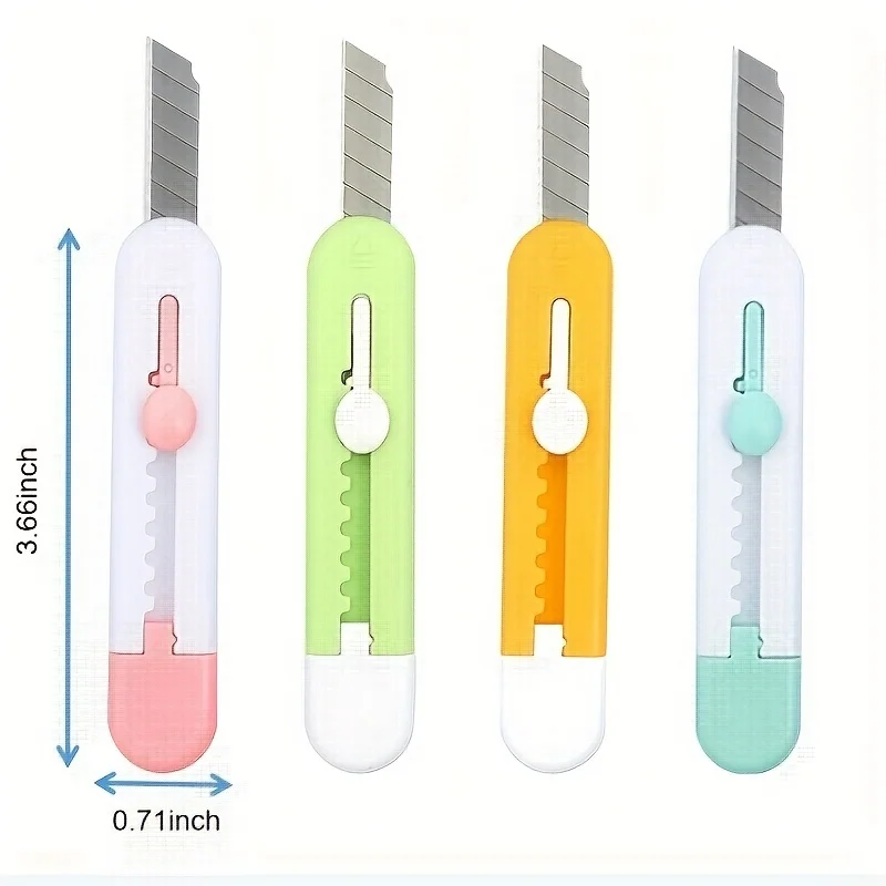 1pc Solid Color Mini Utility Knife ((3.6 Inch *0.7 Inch)) for School Stationery Student Supplies