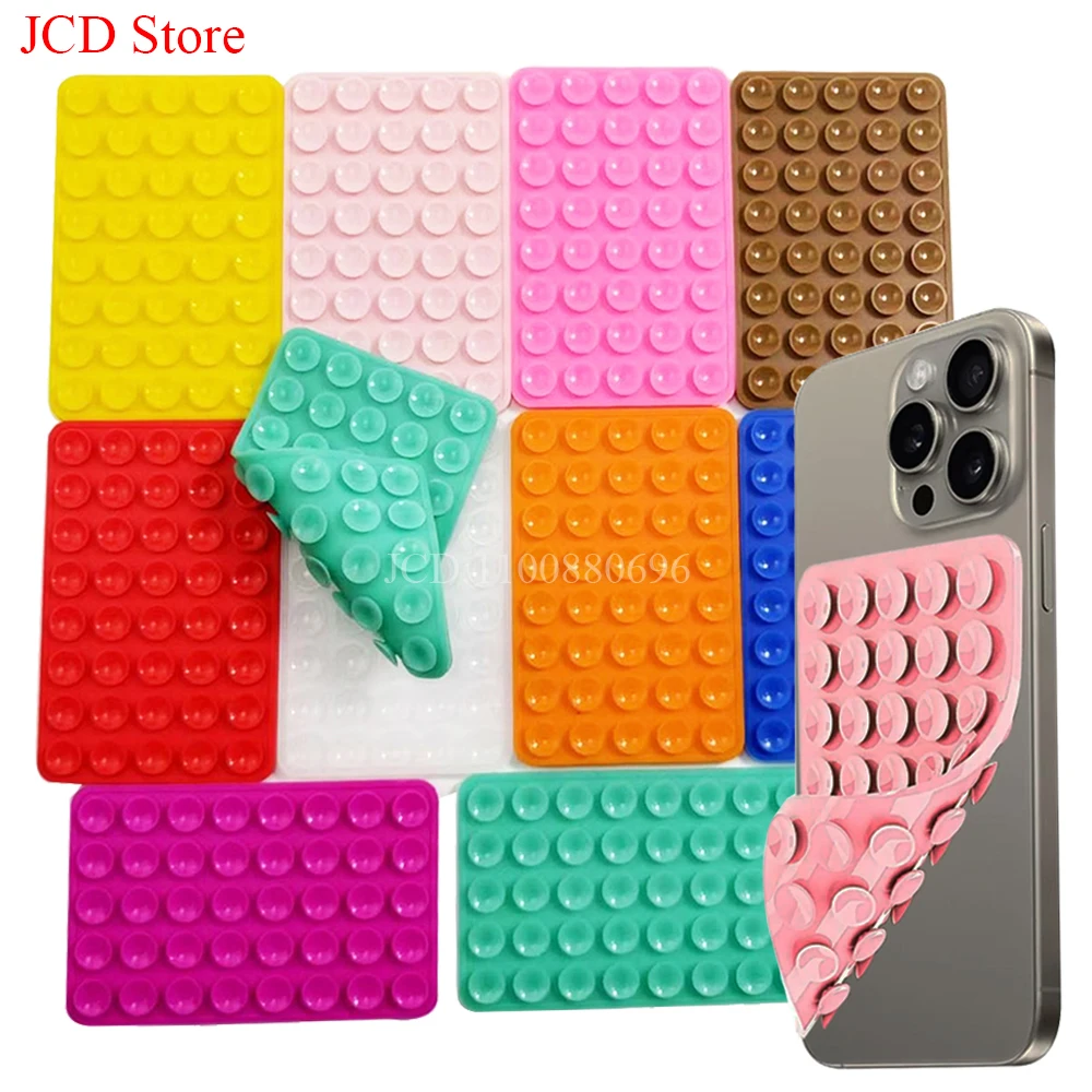 Double sided silicone suction cup phone case detachable stand for hands-free wall stand for selfies and videos