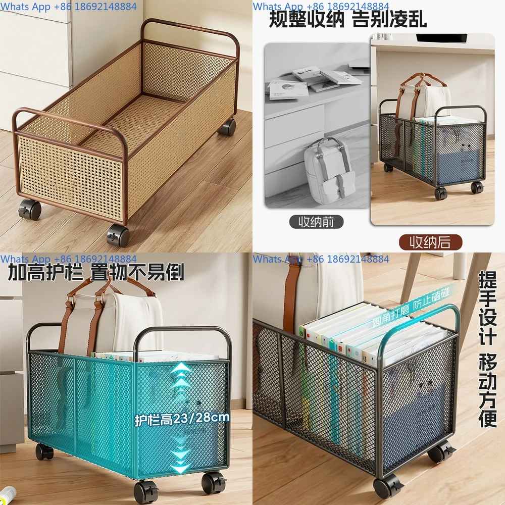 

Book Storage Box Under Desk Organizer for School Supplies Large Capacity Portable Bookshelf Container