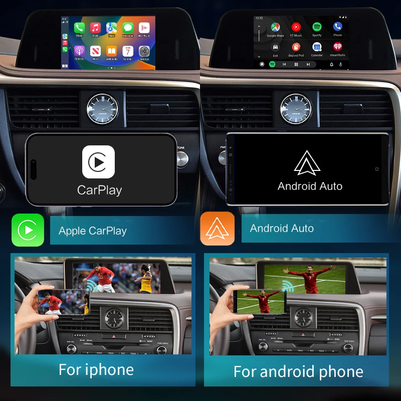 Wireless CarPlay per Lexus RX 2015-2022, con Android Auto MirrorLink AirPlay Car Play funzioni USB, Plug and Play