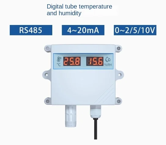 Air temperature and humidity sensor digital display RS485