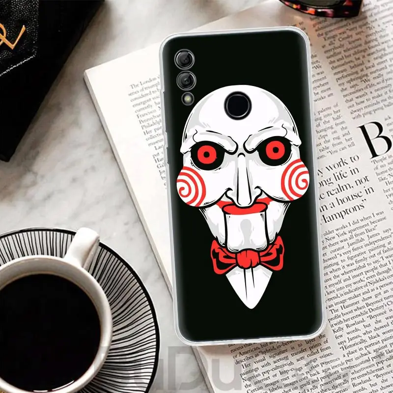 The Jigsaw Killer Horror Cover For Huawei Honor 10 Lite 9X 9 8S 8X 8A Phone Case Y5 Y6 Y7 Y9S P Smart Z 2019 2021 50 1020i Coque