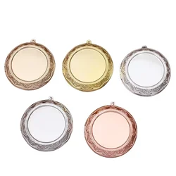 BoYuTe (5 Pieces/Lot) 45*10MM Big Metal Brass Locket Fit 30MM Cabochon Blank Locket Pendant Base Wholesale
