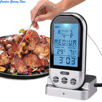 Meat Thermometers Bluetooth LCD Digital Probe Remote Wireless BBQ Grill Kitchen Thermometer Home Cooking Tools with Timer Alarm