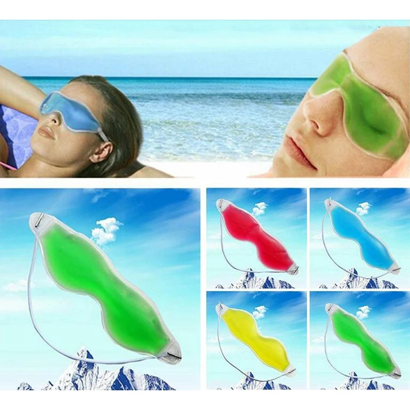 (.) Gel Cold Eye Pack Anti Insomnia Ice Cool Compress Eye Pack Multifunctional ASleep Mask for Sleeping Health Care