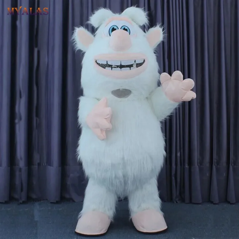 Realistic Inflatable Snow Monster Mascot Costume for Adult Men Women Advertising Wedding Walkable Animal Cloth White Color MS433