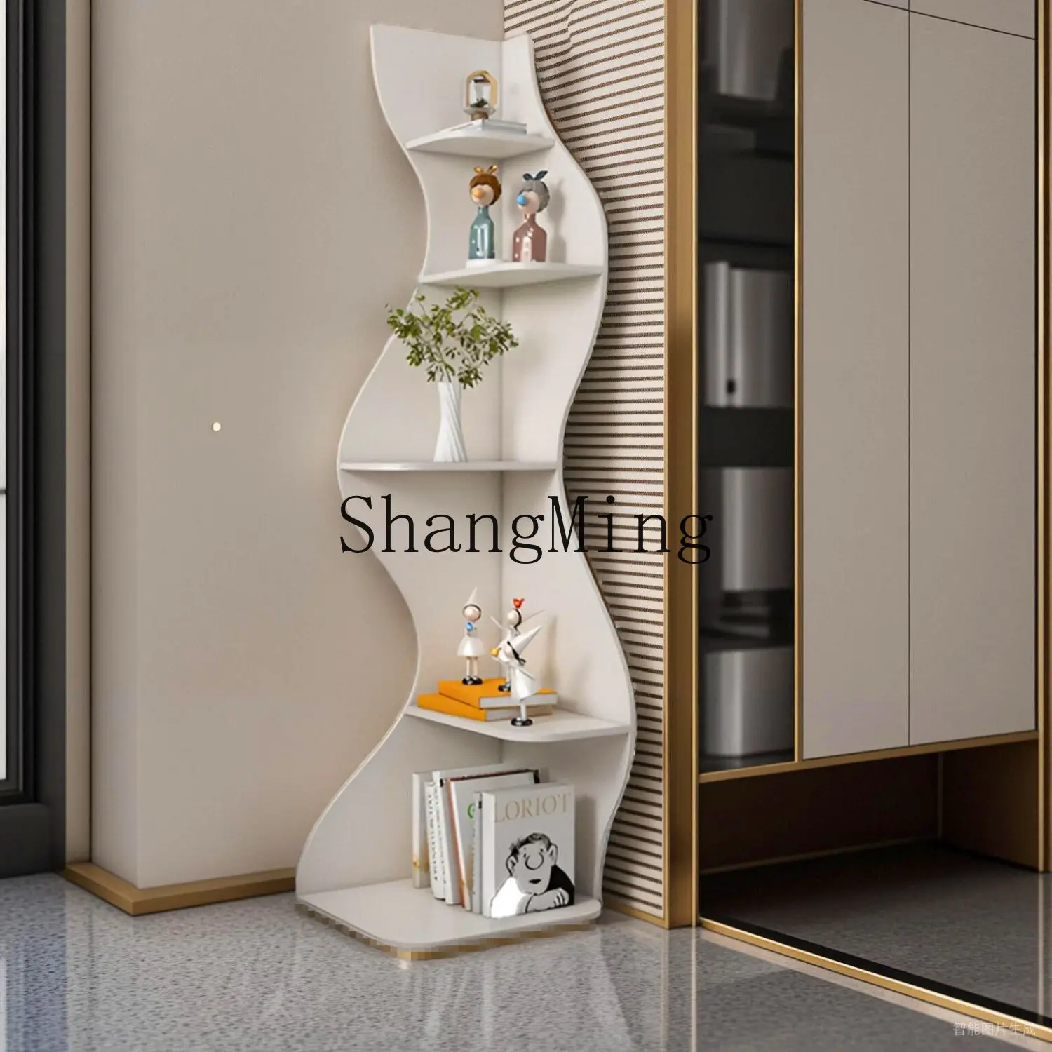 

CL Creative Floor Corner Cabinet Storage Bedroom Corner Cabinet Storage Right Angle Corner Storage Rack