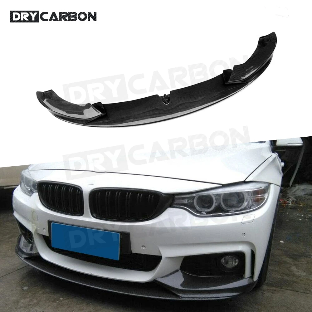 

4 Series Carbon Fiber Front Lip Spoiler Bumper Chin Protector for BMW F32 F33 F36 M Sport M tech 2014 - 2018 FRP Splitters ABS