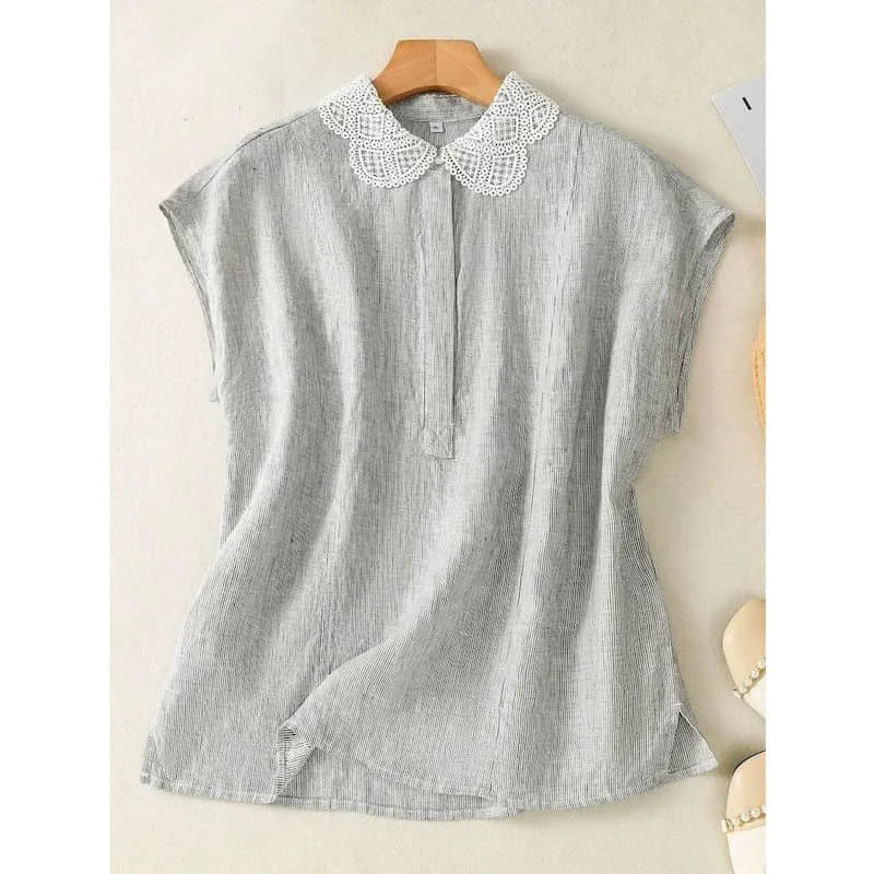Well-designed Tank Tops Crochet Patchwork Neckline Korean Style Classy Aesthetic Shirts 2026 New Summer Wear Women Clothing