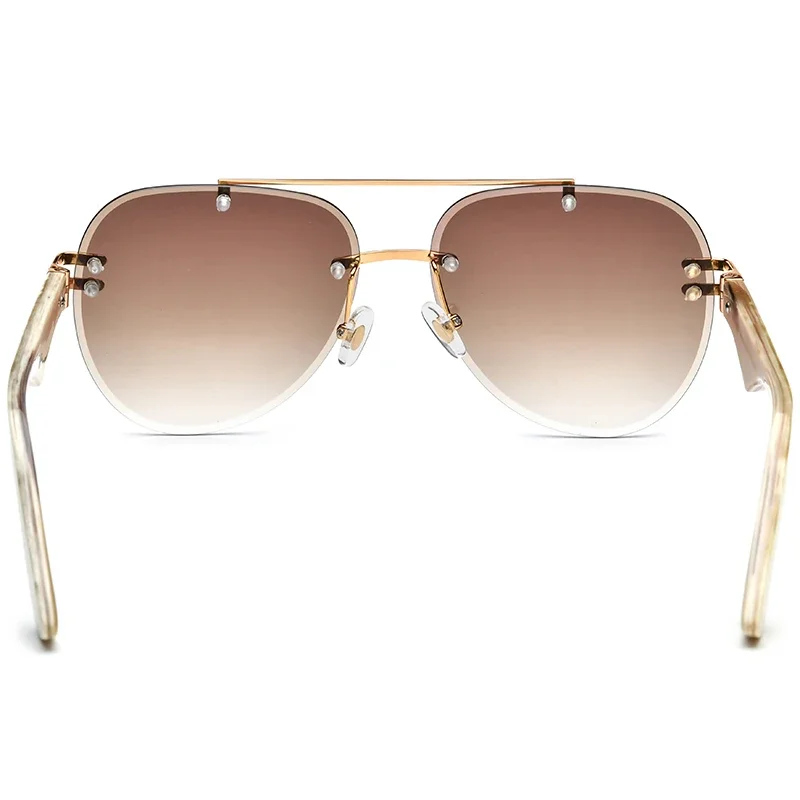 Borregls الجاموس القرن النظارات الشمسية الرجال 2025 جديد فاخر العلامة التجارية تصميم بدون شفة نظارات شمسية كبيرة الحجم النايلون عدسة هواة نظارات 0039