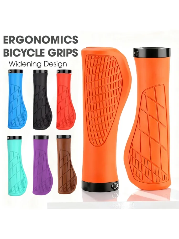 AliExpress NONE Bicycle Handle Grip Widen Soft MTB Handlebar Cover Ergonomic Durable Anti-Slip Shock-absorbing Bike Grips Cuff with Lock-on Ring