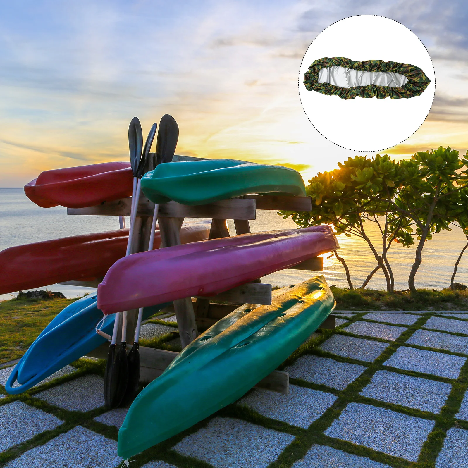 

Waterproof Kayak Cover High-Grade Oxford Cloth Foldable Uv Protection Kayak Storage Dust Protector Shield Canoe Storage Cover