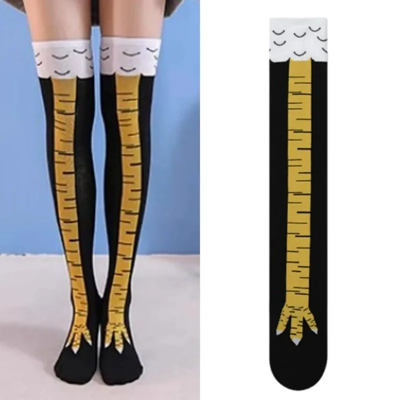 

Длинные носки с куриными лапами, женские гольфы выше колена, забавные мультяшные женские гольфы с когтями куриных ног, женские высокие носки с 3D принтом, подарки