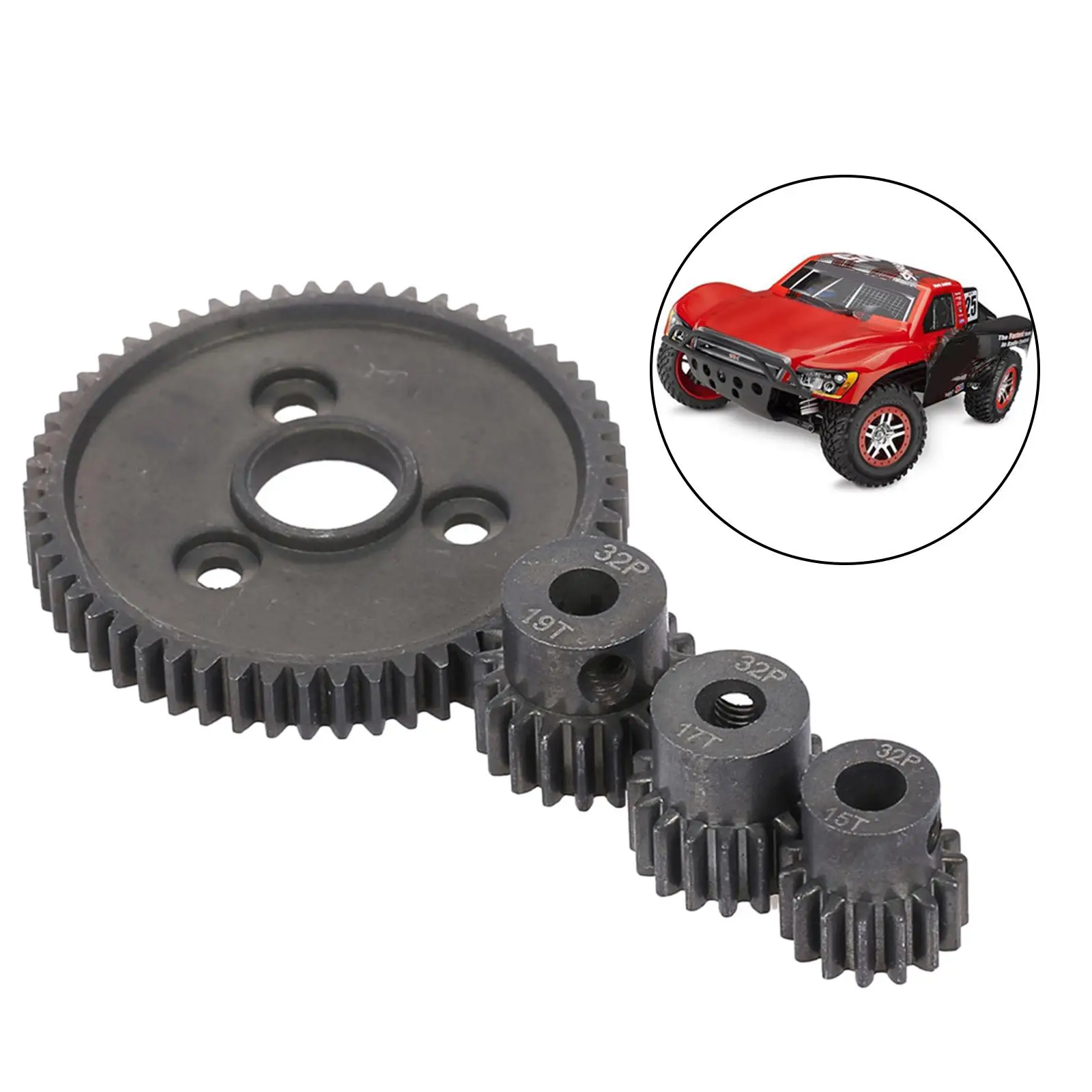 Stahl 54T 0,8 Stirnmotor mit Ritzel, passend für Slash 4x4 RC