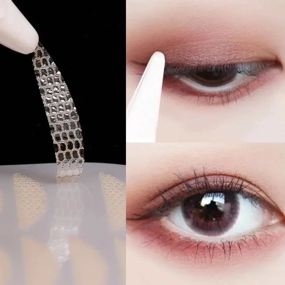 Waterproof Natural Double Eyelid Stickers Makeup Invisible Transparent Self-adhesive Mesh-Lace Eyelid Tape Eye Women Beauty Tool