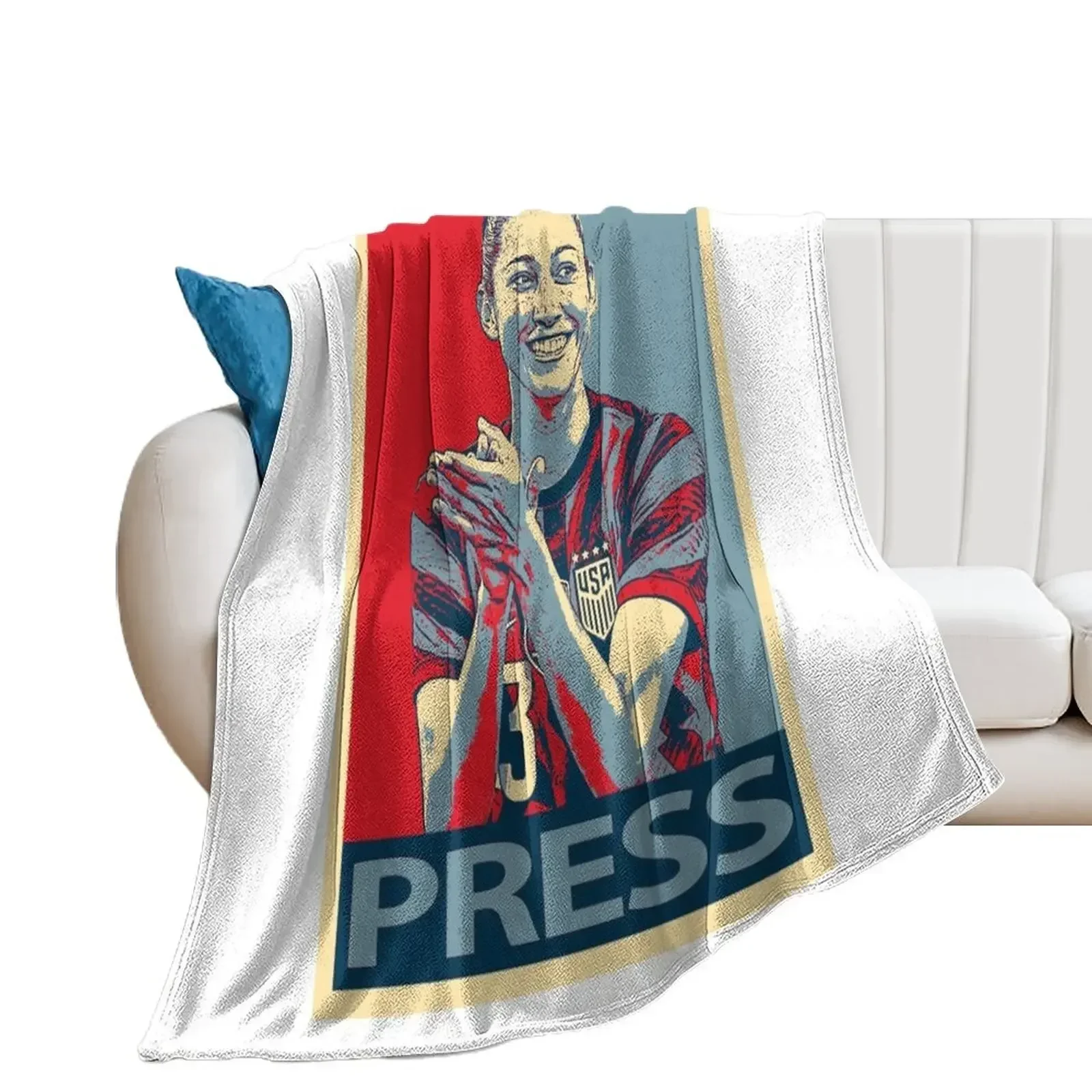 Christen Press Throw Blanket Vintage Hair Bed linens Furry Blankets