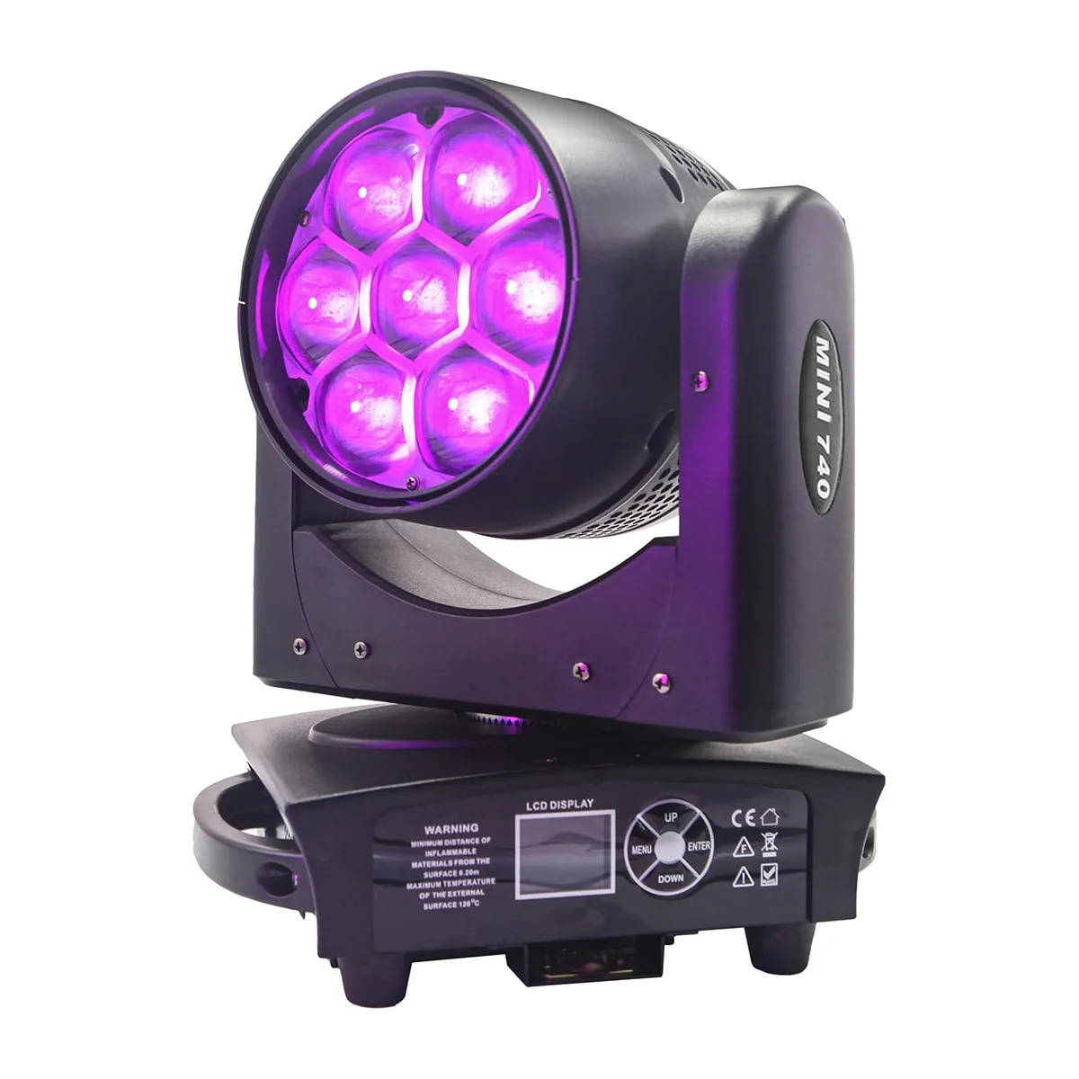 Faro a testa mobile 7*40W RGBW 4 in 1 LED con effetto beam, wash e zoom, illuminazione scenica, faretto per performance DJ e feste in casa