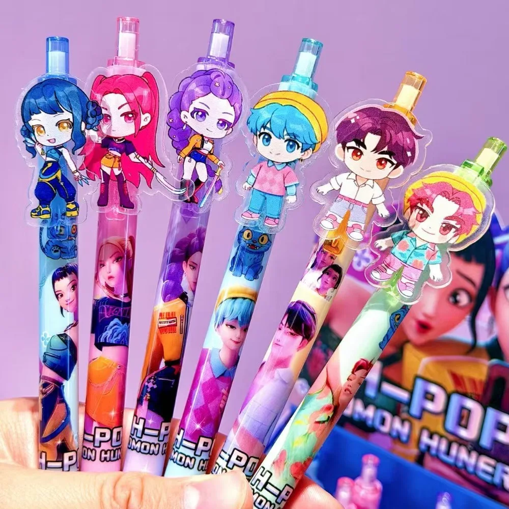 

6/12/18Pcs KPop Hunters Gel Pens - Rumi Mira Zoey Saja Cartoon Pens, School Writing Drawing Supplies for Boys Girls Gifts