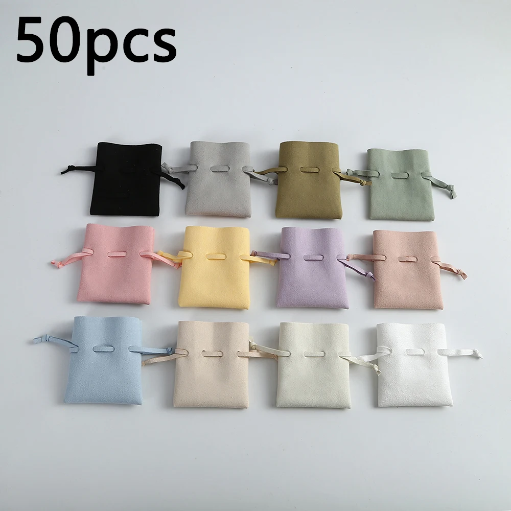 50/10/1pcs Jewelry Packaging Pouches Organizer Wedding Christmas Party Candy Bag Present Drawstring Gift Bag  Makeup Pouch