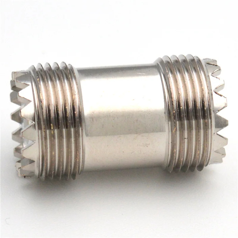 1 Stück RF-Adapter SO239 auf SO-239 UHF-Buchse auf UHF-Buchse, gerader Koaxialstecker aus Messing für Radioantennen – Detail 4
