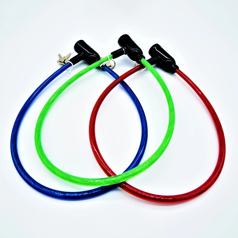 قفل دراجة بلون عشوائي، قفل مضاد للسرقة، قفل الدراجة الكهربائية، قفل سلك فولاذي، قفل الدراجة، ملحقات الدراجة الجبلية #2