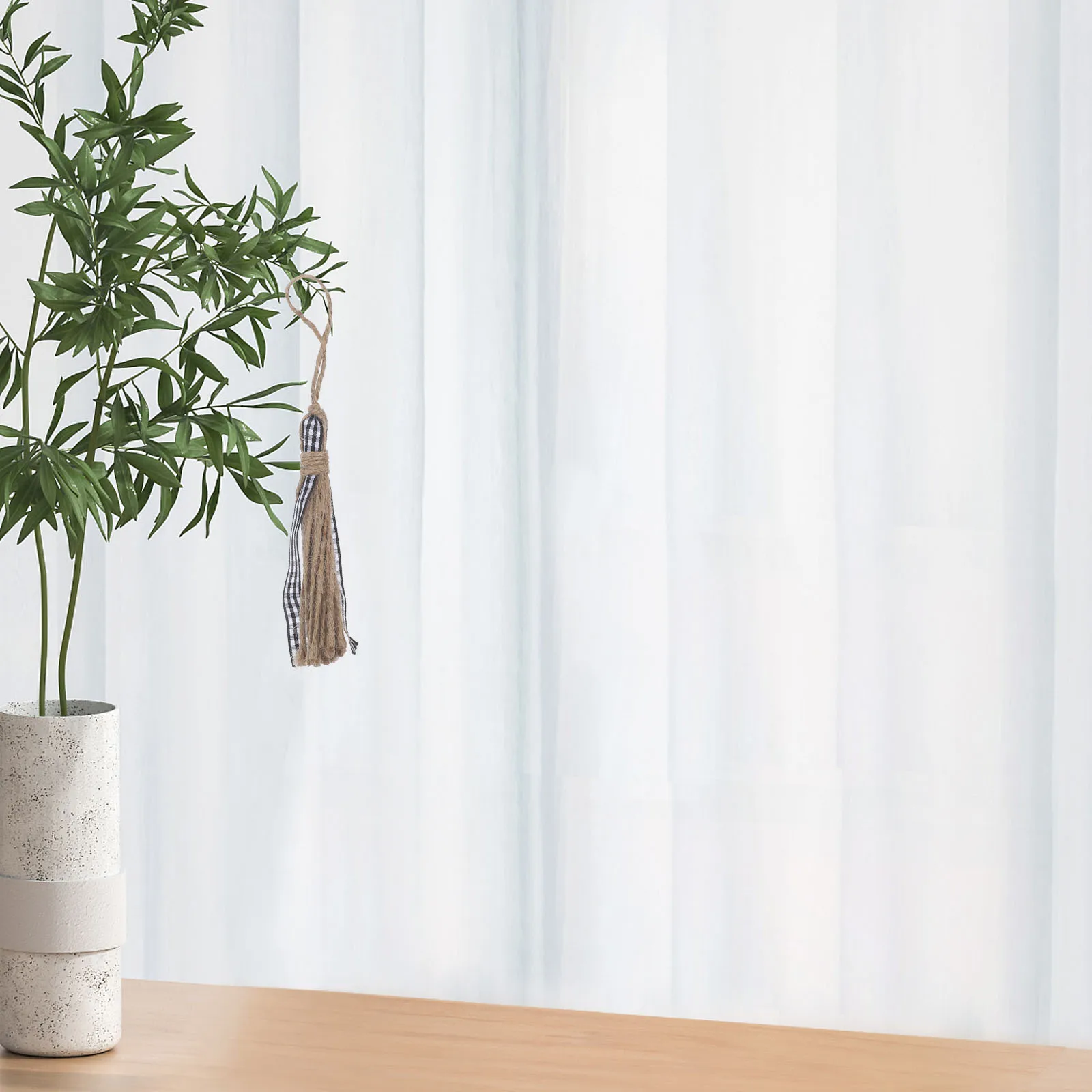 

50Pcs Classic Decorative Tassels Natural Rope Jute Hanging Decor Pendant for DIY Crafts Wood Beads Garland Tassels