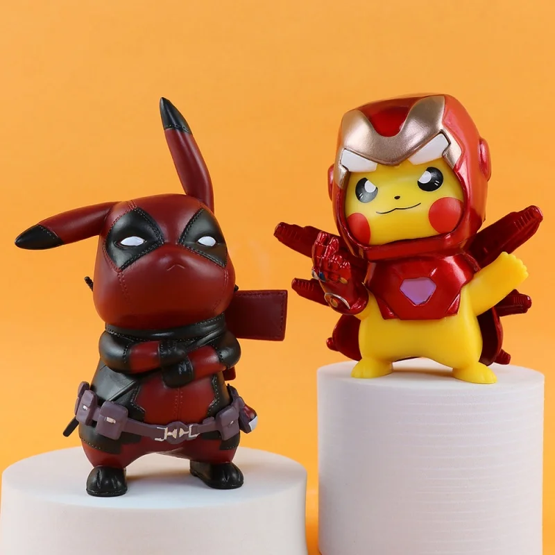 Animaux de poche originaux Pikachu fée Deadpool, ornements de voiture de bureau faits à la main, jouets pour enfants, figurine d'action à collectionner