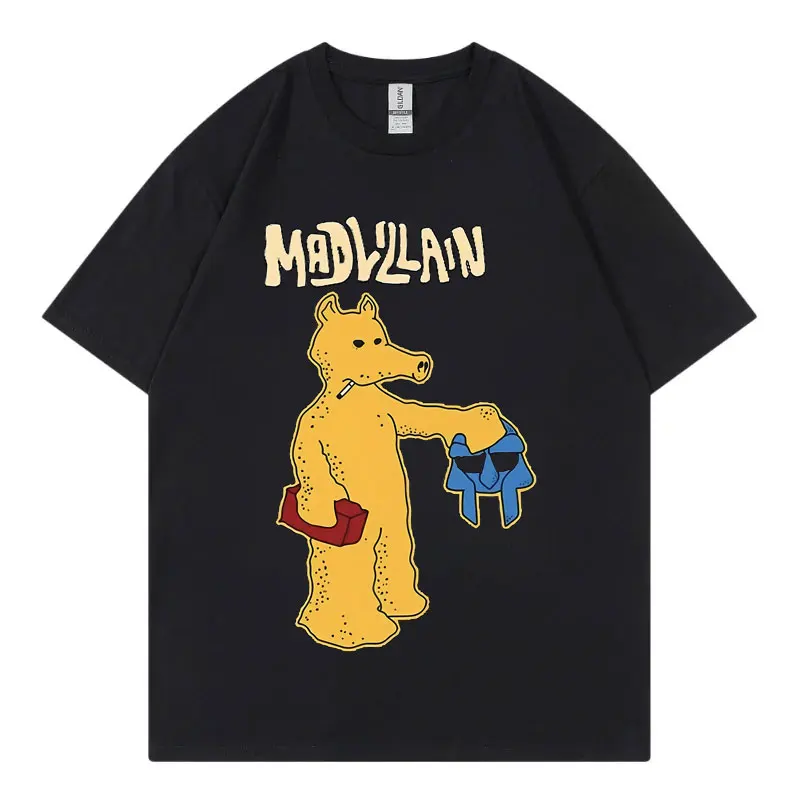 2026Funny Cartoon Rap Quasimoto T-shirts Rapper Mf Doom Mad Vill Graphic T Shirts Men Women Hip Hop Fashion Short Sleeve T-shirt