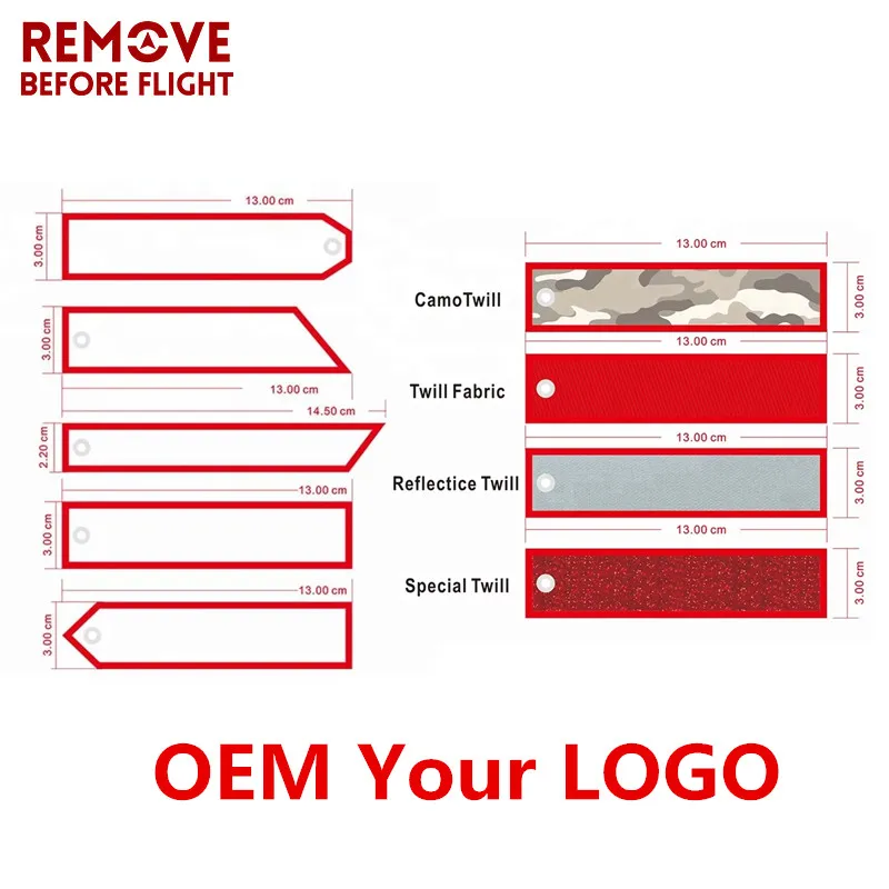 100 PCS Fashion Jewelry OEM Key Ring Keychain Llaveros Safety Label Embroidery Customize Key Rings Chain for Aviation Gifts