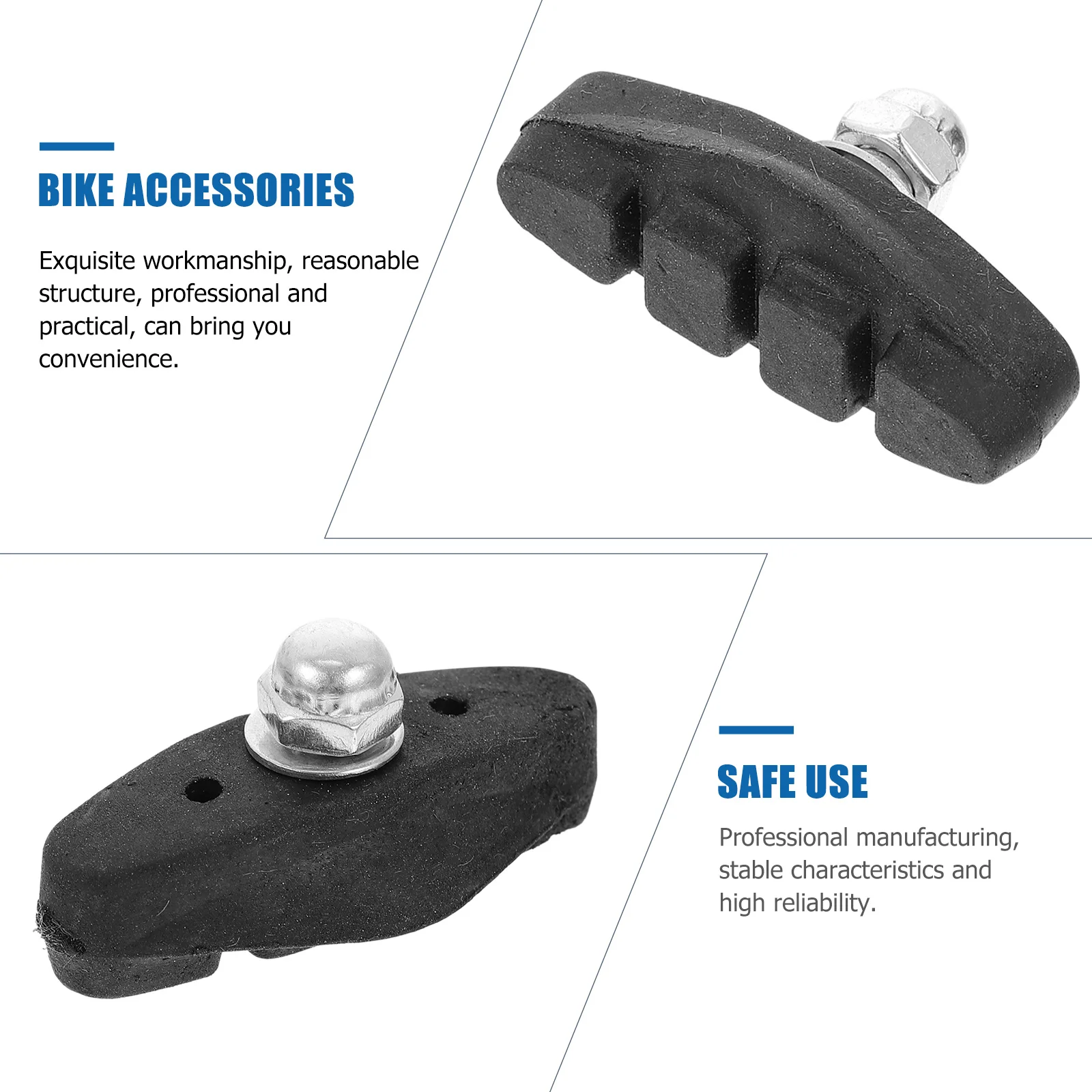 

10 set Cycle Bike Brake Pads Mountain Bike Brake Blocks Rubber Metal Dual Compound Wear-Resistant Noise Reduction Strong Braking