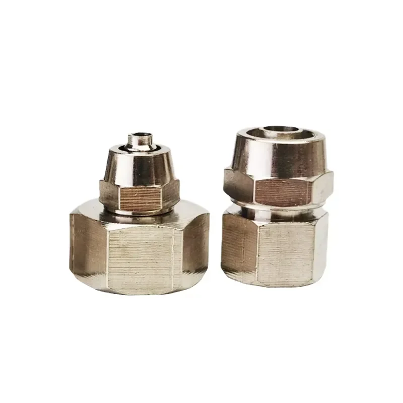 100Pcs Pneumatic Fitting BSP OD 6 8 10 12MM Coper Female Push in Quick Connector Release Air Fittings K-PCF6-02 KL-PCF8-